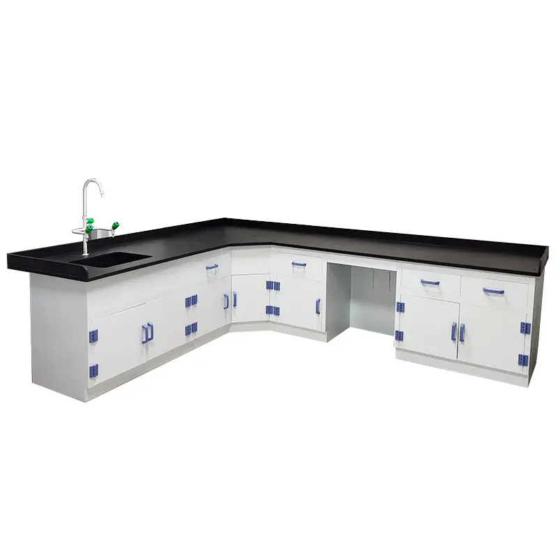 Laboratory Furniture Anti Chemicals Physical Lab Table Bench Side Sink Work Table