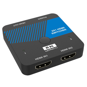 Interruptor HDMI 2 en 1 OUT AUTO-SELECT 8K @ 60Hz 48Gbps HDMI 2,1 HDCP2.3 para sistema de cine en casa