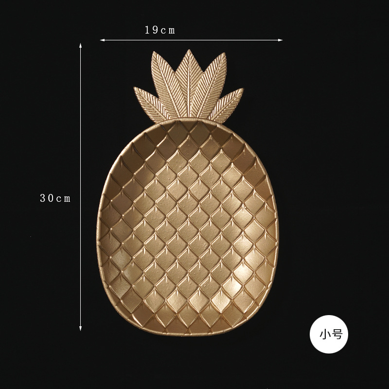 Gold pineapple fruit plate small