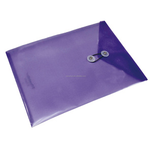 Kunden spezifischer UV-Druck-Kunststoff-PP-Umschlag mit Knopf-und Schnur verschluss - Product Image 6
