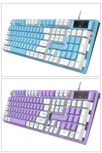 Teclados mecánicos personalizados Teclado mecánico con cable de 104 teclas Luz LED para teclado de computadora PC