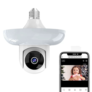 室内WIFI摄像头支持蓝牙一键式网络配置3MP灯泡照明IP摄像头 - Product Image 2