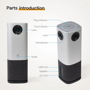 All in One 4K Wide Angle Auto Framing USB Live Streaming Video <strong>Audio</strong> Ptz Conference Webcam - Product Image 3