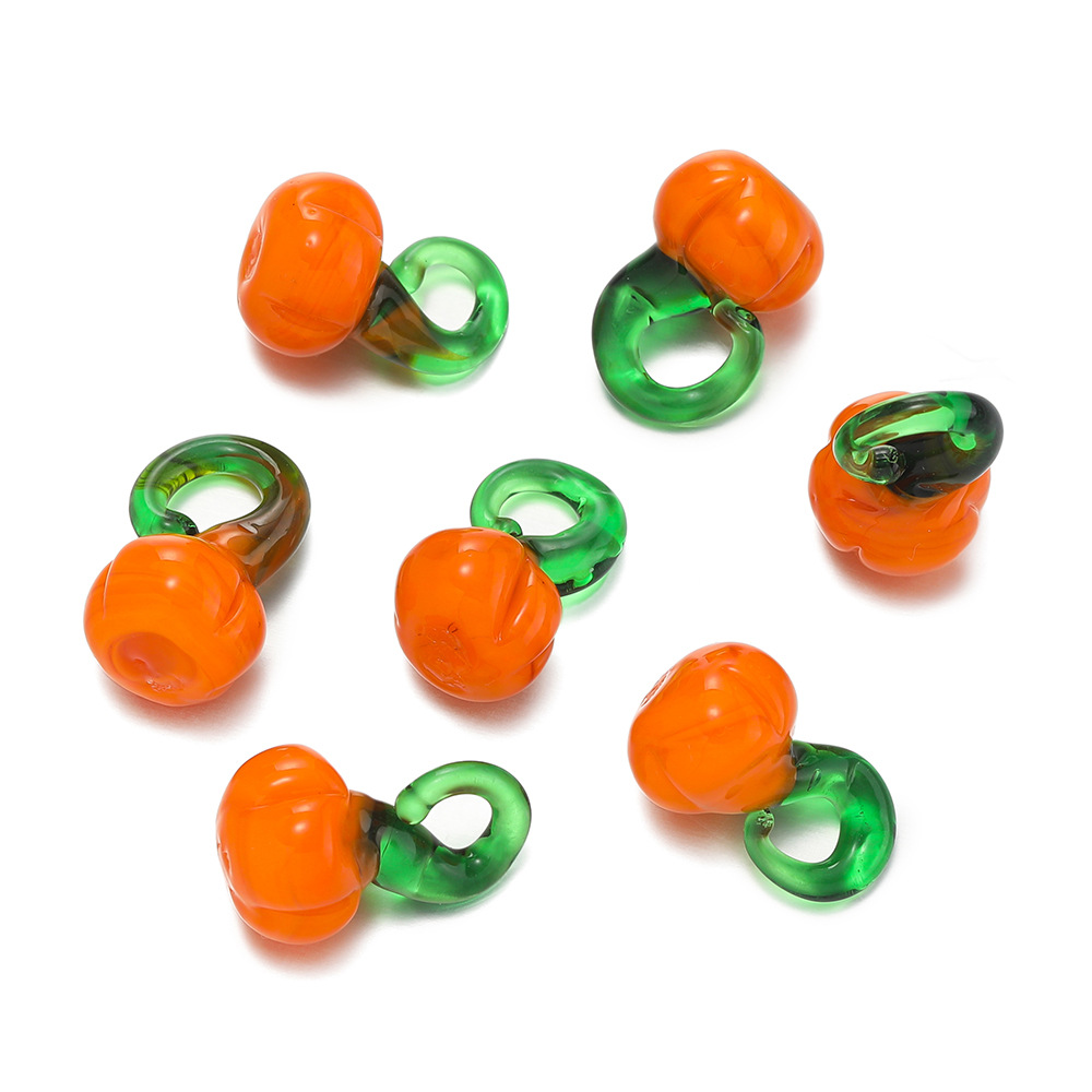Pendentif en verre - orange