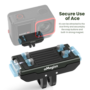 AMagisn Metal manyetik Quick Release taban üst kapak ile 1/4 vida için Insta360/DJI OSMO/git Pro eylem kamera yatağı aksesuarları - Product Image 4
