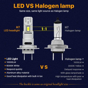 Fabrika üretilen H1 H3 LED far ampulü 120W Canbus 10000LM 1:1 boyutu halojen lamba değiştirme 12V fansız otomatik LED küreler - Product Image 3