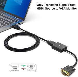 BENFEI HDMI a VGA Venta caliente Uni-Directional HDMI Computer a VGA Monitor Adapter (hembra a macho) con conector de audio de 3,5mm - Product Image 4