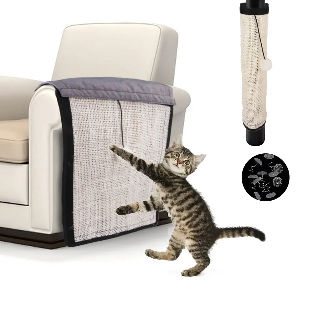 Pet mèo Scratch Mat sisal mèo gãi bài Pad đồ nội thất sofa bảo vệ móng vuốt chăm sóc mèo đồ chơi cho bàn ghế Chân sofa lan can