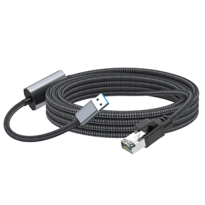 USB 3.0型RJ45网络互联网局域网适配器直接连接千兆铝编织以太网电缆，用于计算机USB - Product Image 6