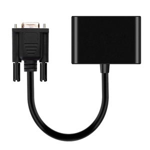 Nuovo adattatore VGA a HDMI placcato in oro con cavo di alimentazione in uscita Audio da 3.5mm doppio Display adattatore VGA Full HD 1080P 2 in 1 - Product Image 5
