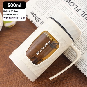 Simple Double Tumbler Portable Tea Separation <strong>Cup</strong> with Handle Teacup - Product Image 3