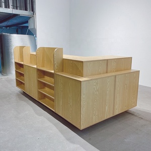 超市收银台定制超市零售店木制收银台 - Product Image 3