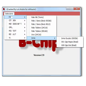B-chip IMMO Pin kodu hesap makinesi v2.9 yazılımı dökümü dosyasından Pincode hesaplayın