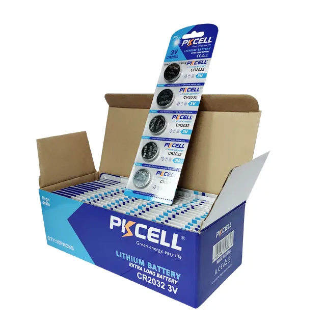 เซลล์ PKCELL 3V CR2032 2016 2450 2025 3032แบตเตอรี่5004LC CR 2032ปุ่มเซลล์