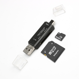 便携式卡适配器3合1 USB-C USB-一款微型USB摄像头存储卡读卡器，适用于电脑笔记本电脑智能手机平板电脑 - Product Image 1
