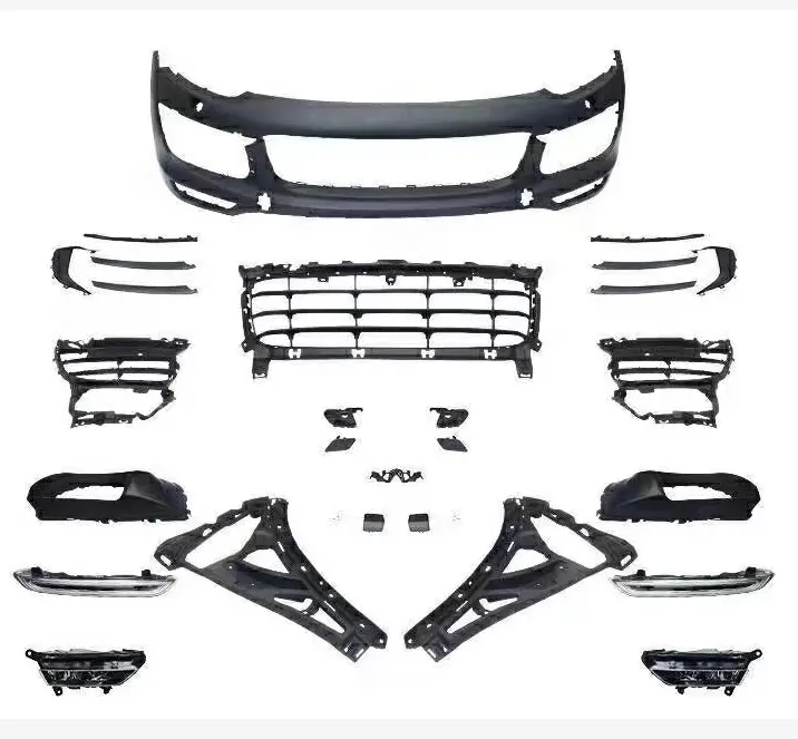 Up Grade 2015-2017 Pp Material Turbu Sport Kit Porche Car Part para Cayenne Body Kit con parachoques delantero