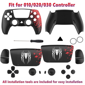Full Set Gehäuse Shells Buttons Touchpad Ersatz Front Back Plates Spider Theme für Dual sense PS5 Controller BDM-010/020/030 - Product Image 6