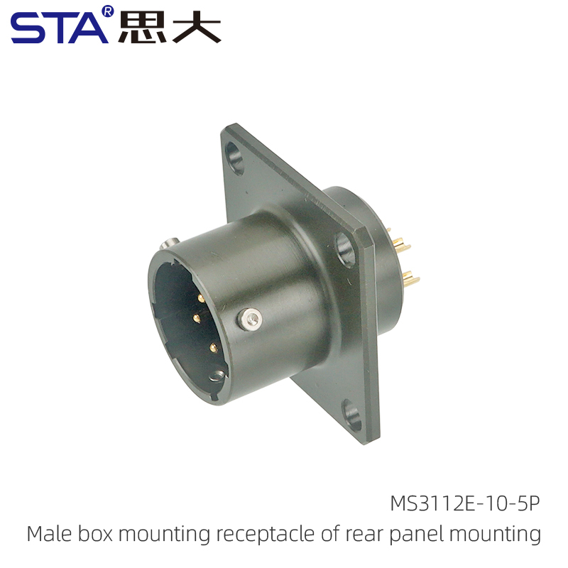 MS3112-10-5P Male box mounting receptacle