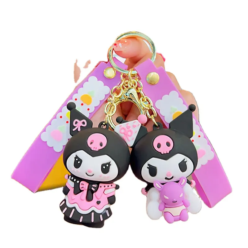 Kawaii Anime Sanrio creativo cartone animato coppia borsa portachiavi giocattolo bella bambola portachiavi portachiavi compleanno Gi