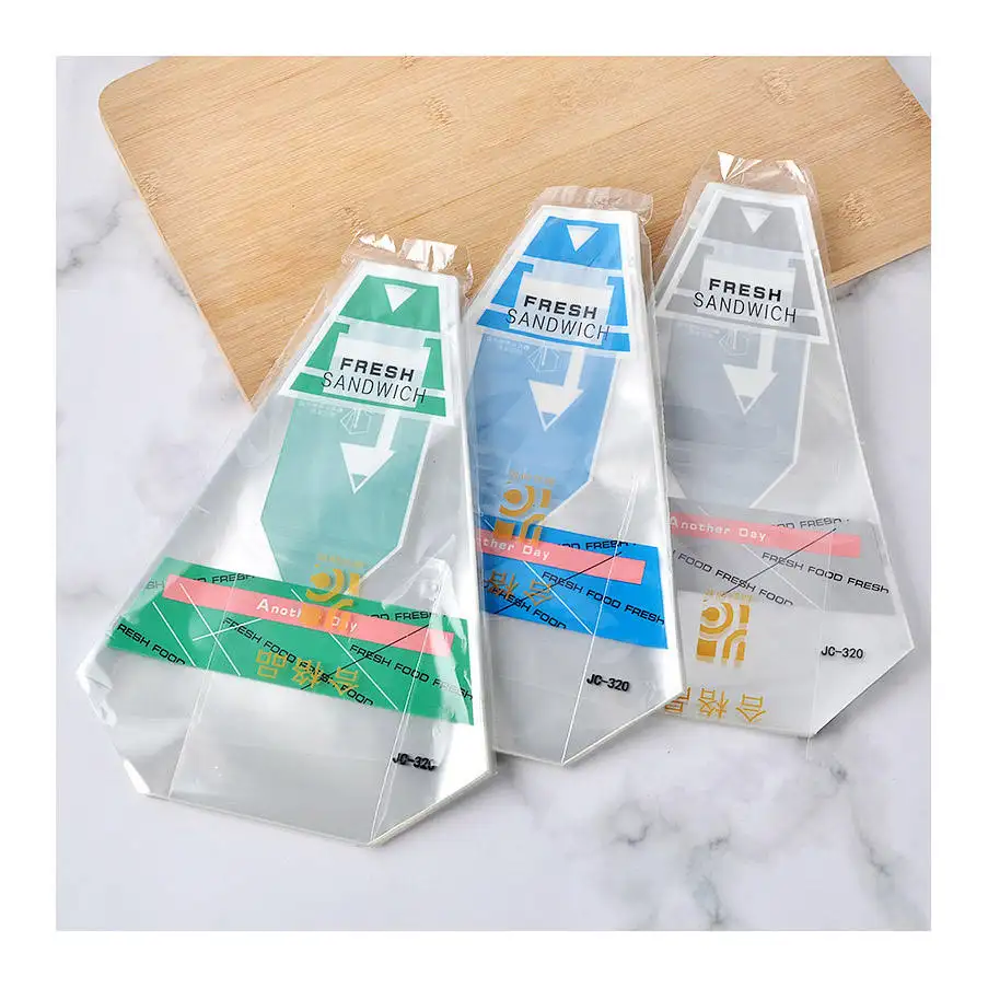 使い捨ての鮮度保持防曇BOPPプラスチックサンドイッチ包装袋