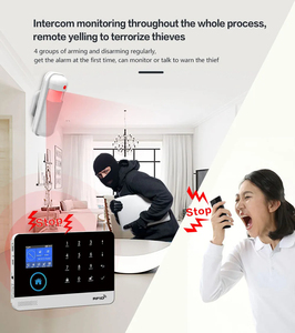 Sistema de alarma de seguridad para el hogar TFT 4,3 WIFI GSM alarma intercomunicador Control remoto marcado automático 433MHz detectores IOS Android Tuya APP Control - Product Image 4