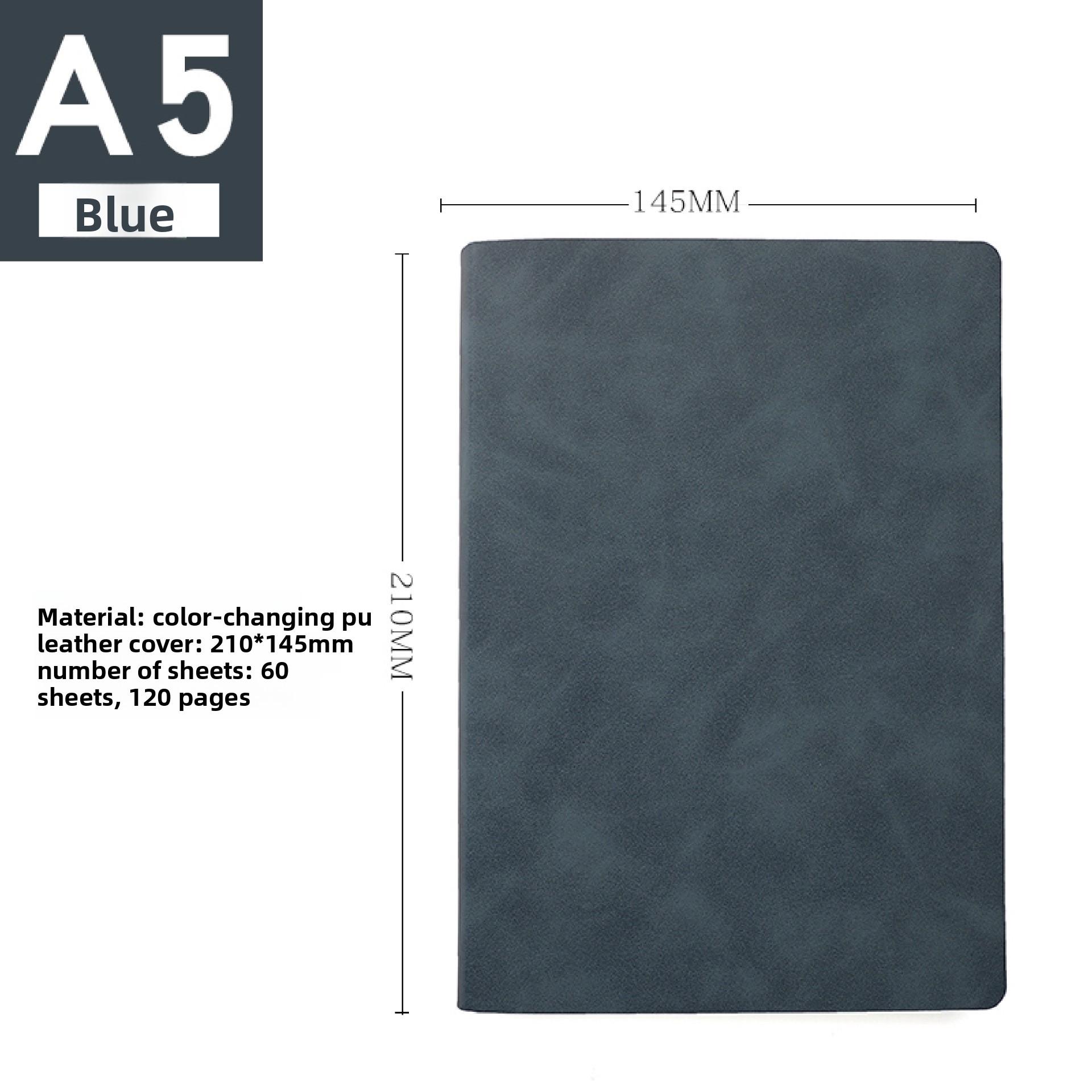 Gris bleu A5 nombre de pages 120