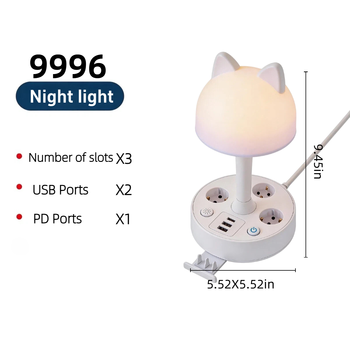 3EU+2USB+1PD(9996)