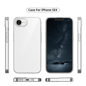超薄型ソフトシリコンクリスタルクリアリムジェル透明TPU携帯バックケースカバーApple iPhone 16Eシェル用 - Product Image 3