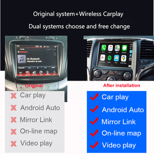 ワイヤレスApple CarPlay & Android自動GPSナビゲーションスマートボックスダッシュボードプラグアンドプレイカーDVDプレーヤーフィアットフリーモント用 - Product Image 3