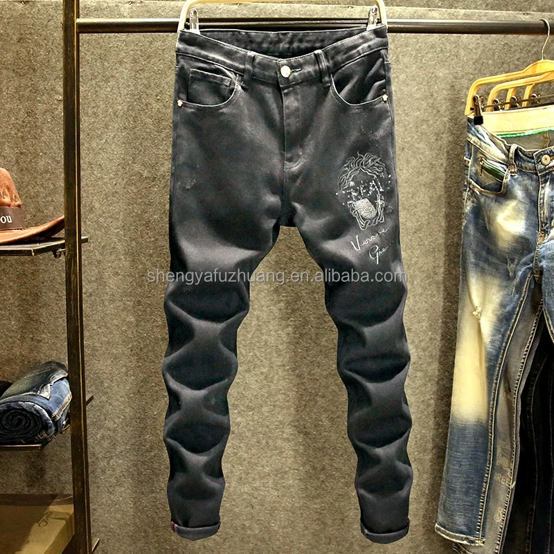 Wholesale custom denim pants high quality casual jeans men's stretch jeans for men