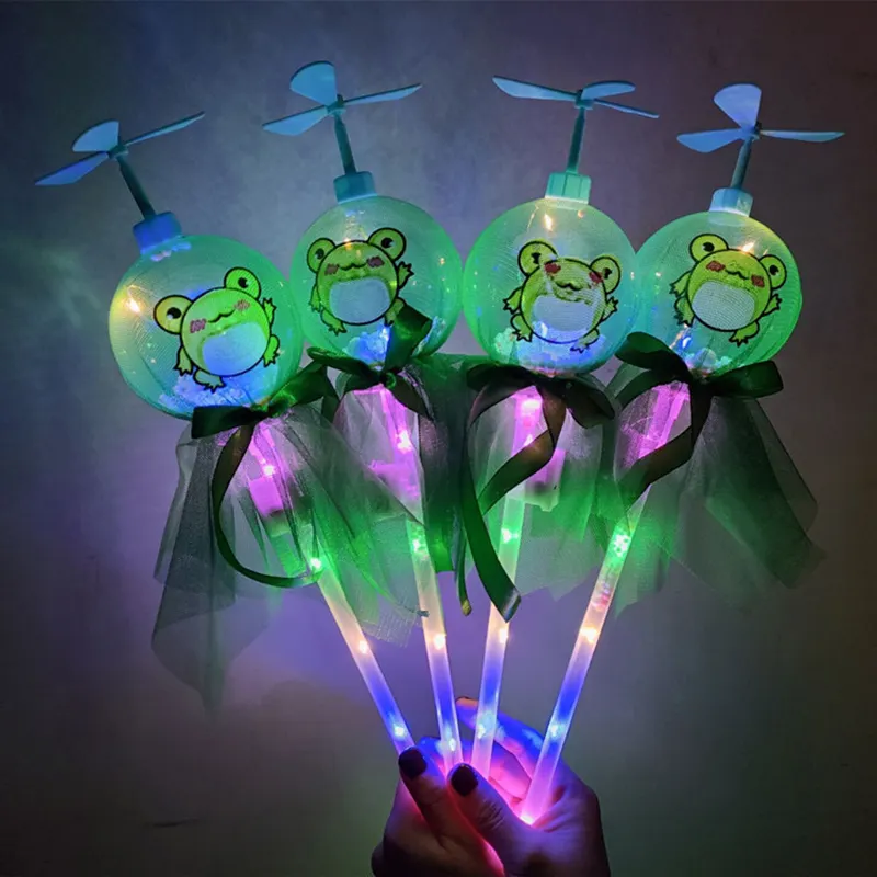 Venta caliente Light Up Bobo Handles Plastic Glowing Magic Wand Led Flashing Fairy Stick Toy