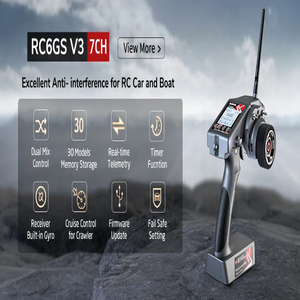 Radiolink RC6GS V3 2.4G 7 Channel <strong>RC</strong> Radio Transmitter with R7FG/R8FG Receiver Gyro Telemetry Remote Controller for <strong>RC</strong> Car Boat - Product Image 3