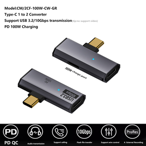USB C OTG适配器2合1 PD快速充电转换器USB 3.2 10Gbps耳机手机C至C型适配器 - Product Image 6