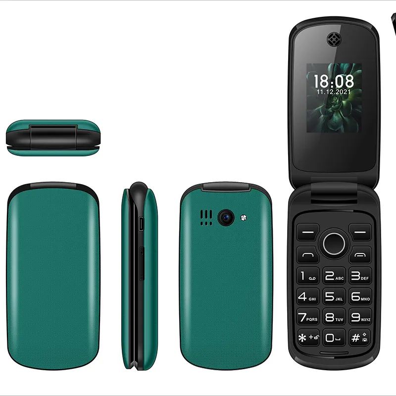 Dernier Modèle F4 + 1.8 pouces GSM Quadri-Bande Débloqué mobile téléphone portable Flip téléphone En Gros