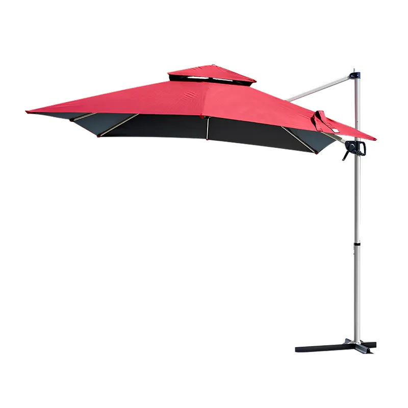 Ombrello a sbalzo grande in alluminio mobili da esterno parasole doppio baldacchino giardino piscina ombrellone ombrelloni