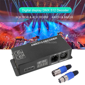Factory Dmx 512 3 canales RGB 4 canales RGBW DC12V 24V DMX 512 Controlador con pantalla digital para luces de control Rgb Led Dmx - Product Image 3