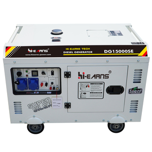 Hiearns 8kw 10kw 10kva 15kvaポータブル電気ディーゼル発電機DG15000SE単気筒ディーゼルエンジン1105F