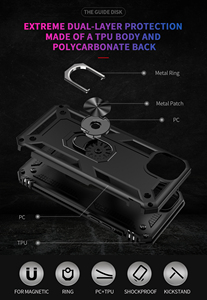 עמיד הלם שריון מקרה עבור iPhone 14 פרו מקסימום 13 טבעת Stand מגן טלפון כיסוי עבור iPhone 12 11 XS XR X 8 קליפה קשה