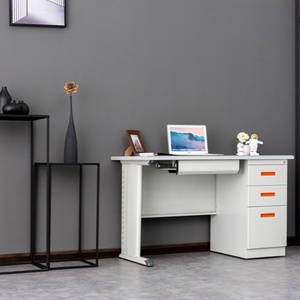 Escritorio de oficina de metal y silla, estación de trabajo de hierro, escritorio, muebles de oficina, mesa de ordenador simple, escritorio de oficina con estantería - Product Image 1