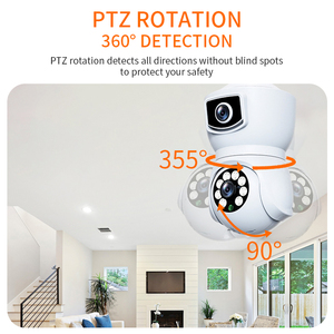 Doppia lente 2 mp2mp lampadina CCTV fotocamera soffitto montaggio luce di potenza senza fili telecamera di sicurezza 360 gradi Wifi IP di rete PTZ Camera - Product Image 2