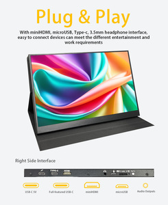 Monitores pequeños LED LCD de 13,3 pulgadas, pantalla táctil 1080P, Monitor de juego, pantalla de Panel IPS, pantalla USB, Monitor portátil para ordenador portátil - Product Image 2