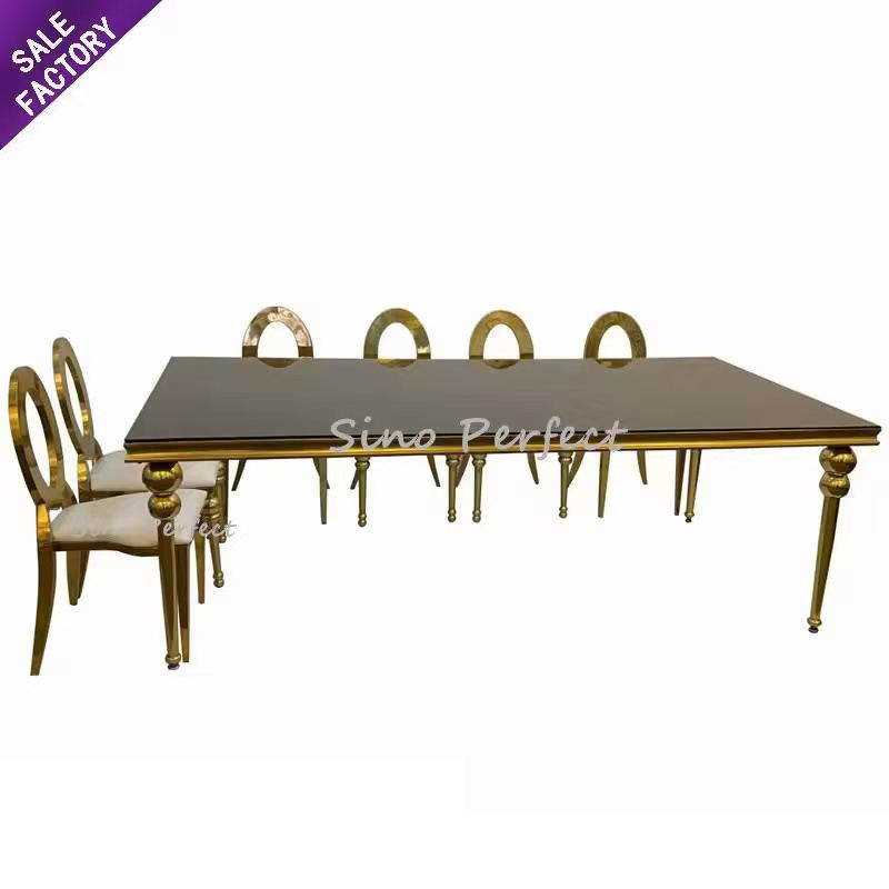 Table de mariage en acier inoxydable-4