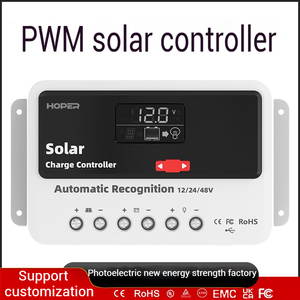 Новый контроллер PWM 40A12V/24V/48V автоматический вход постоянного тока Регулируемый цифровой ЖК-дисплей Солнечный контроллер - Product Image 2