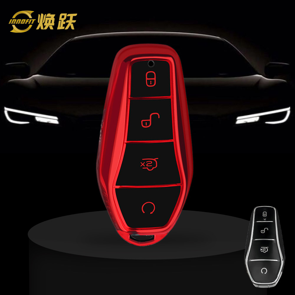 BYD1T1-Style colle noire-Placage rouge