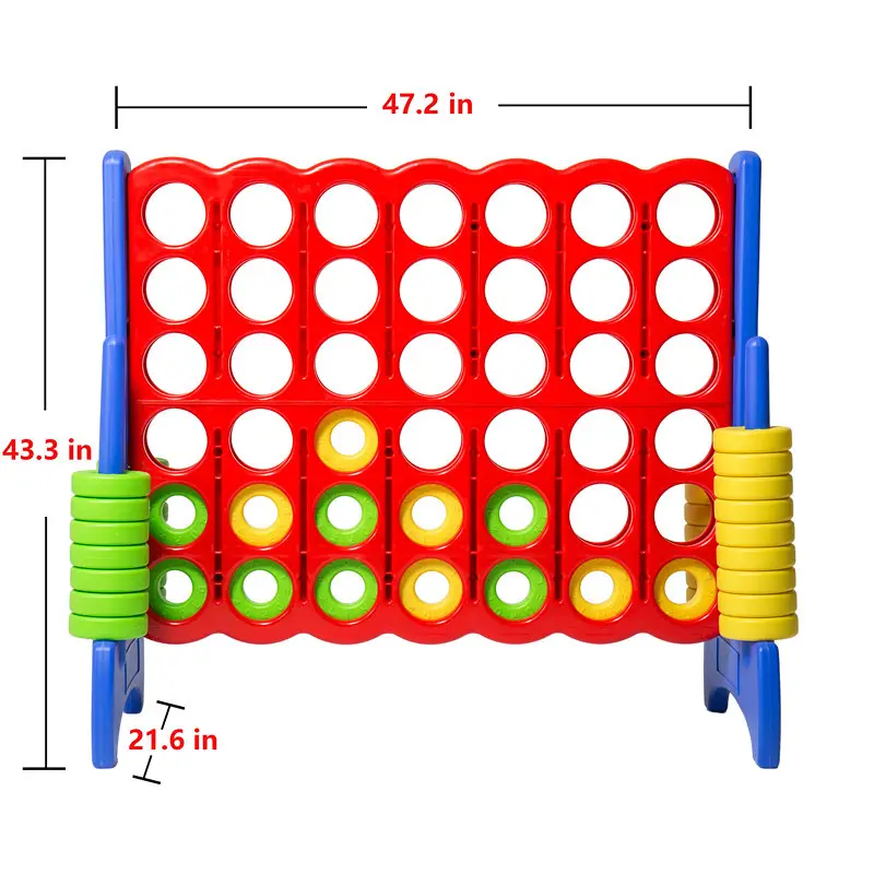 EW Giant Connect four 4, juguetes educativos de plástico nuestro en fila para exteriores, juego de conectar garow