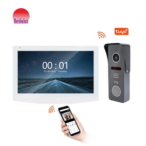 Sistema de videoportero con cable para apartamento, sistema de timbre WiFi de vídeo, soporte de monitoreo, desbloqueo, intercomunicador de doble vía para el hogar - Product Image 4