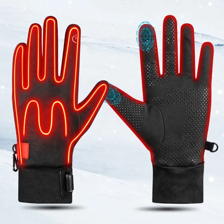 SAVIOR Snowboard Touchscreen Batterie Wärme Winter Warme Heizung Ski handschuh Liner Elektrisch beheizte Motorrad handschuhe