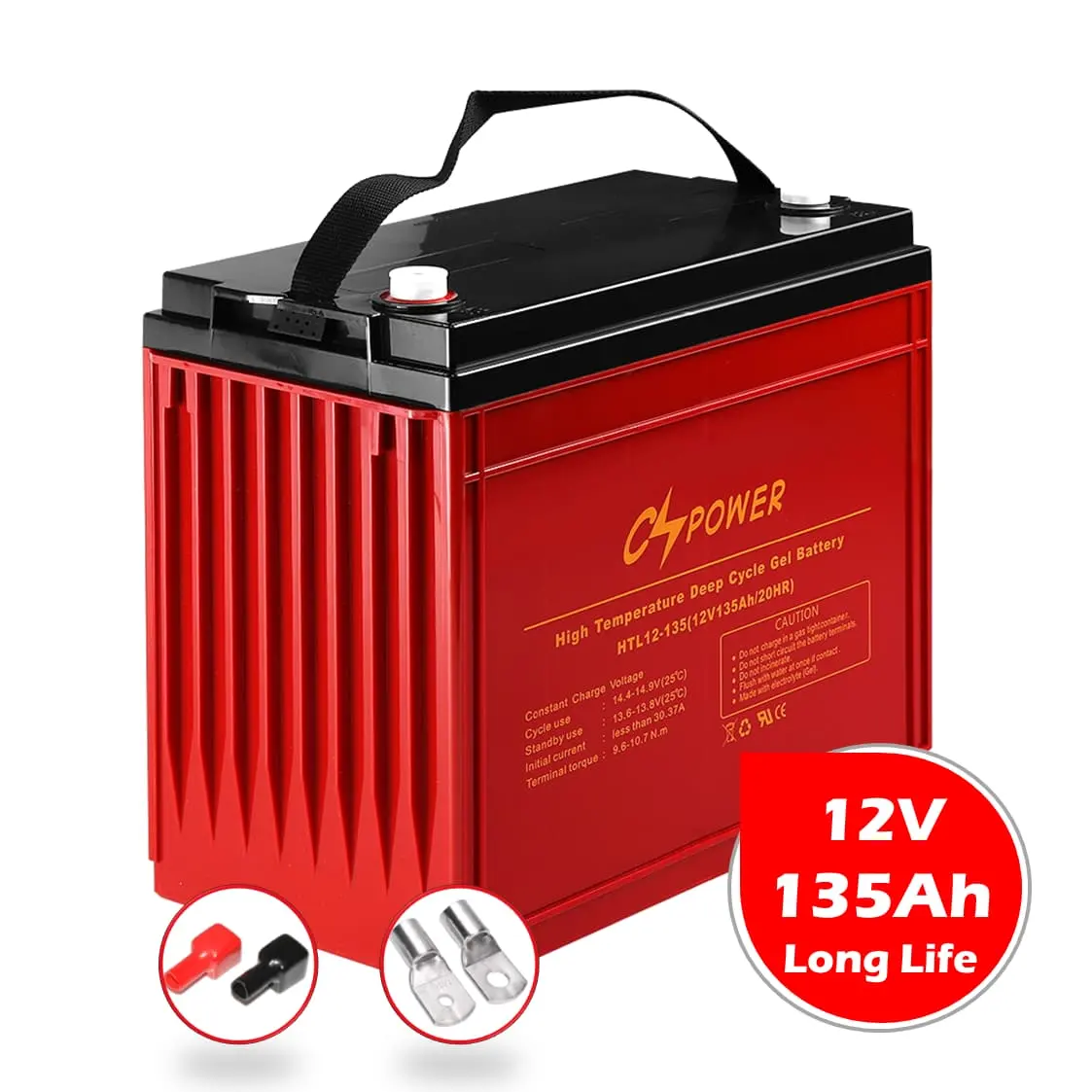 CSPower 12V 135Ah Batterie GEL longue durée-ASI sauvegarde de l'ordinateur Chine HTL12-135 d'usine VS Sonnenschein RIT