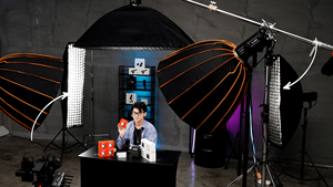 Juego de luces de transmisión en vivo 200W 300W Luz de video LED con softbox y soporte de trípode para transmisión de productos digitales - Product Image 4