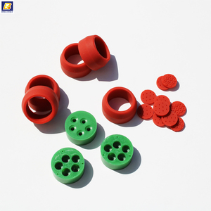 Hot Sale Customized Red Rubber Silicone <strong>Components</strong> with Irregular and Non-standard Size and Shape for Enviroument Sealing - Product Image 3